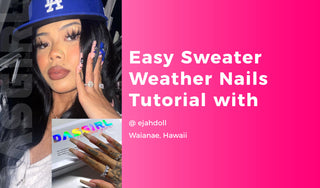 Easy Sweater Weather Nails Tutorial with @ ejahdoll