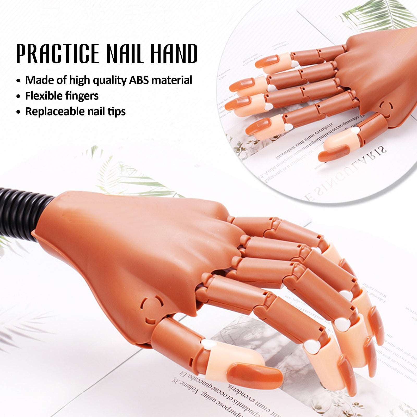 Veikmv Nail Training Practice Hand For Acrylic Nails Silicone Fake Hands To  Nail Practice Hand Model Filming Props - AliExpress