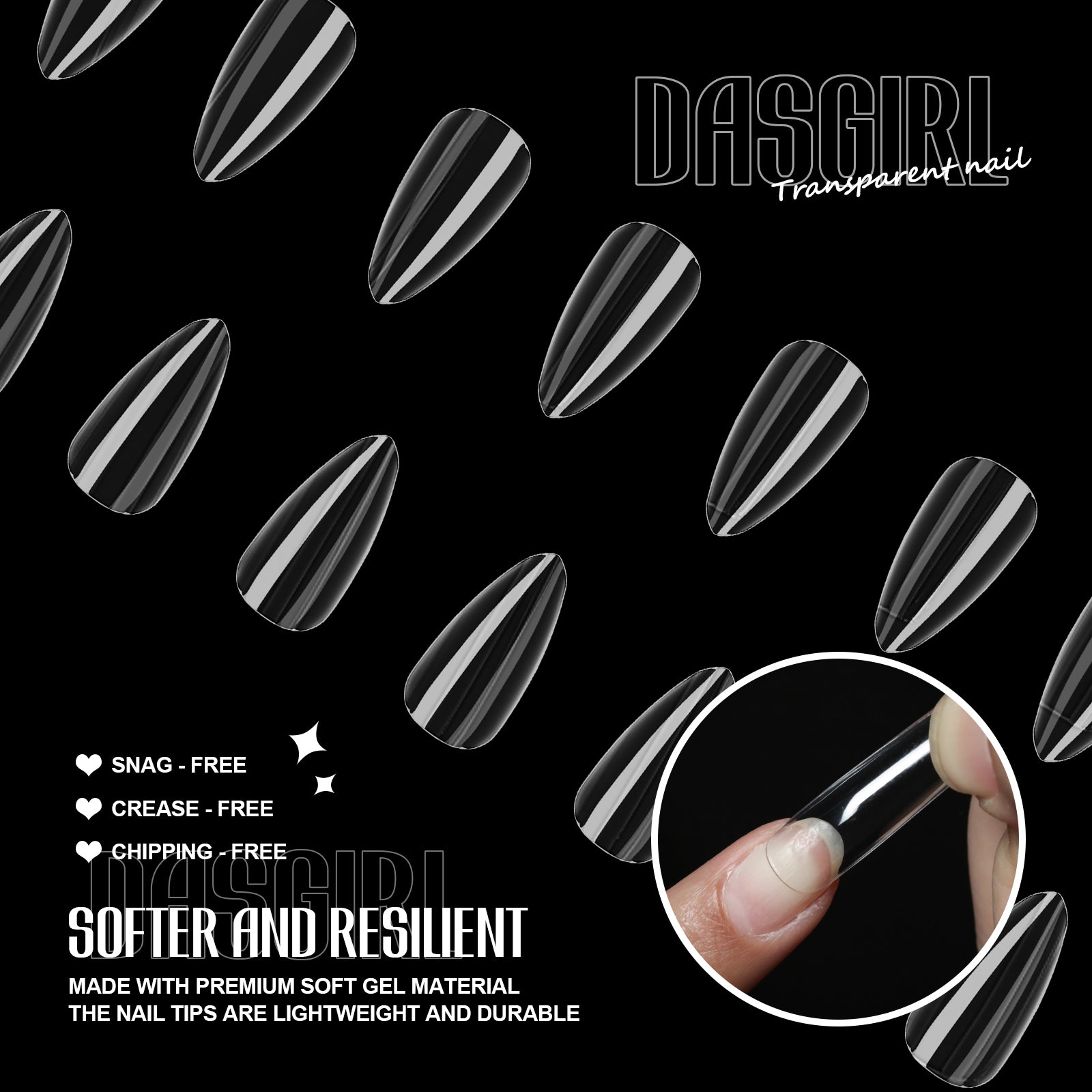 Extra Short Coffin Nail Tips 450PCS Full Cover Soft Gel Clear Nail Tips  Double-S - SellersHub.io