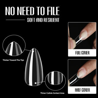 fake gel nails tips clear