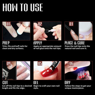 fake gel nails tips used